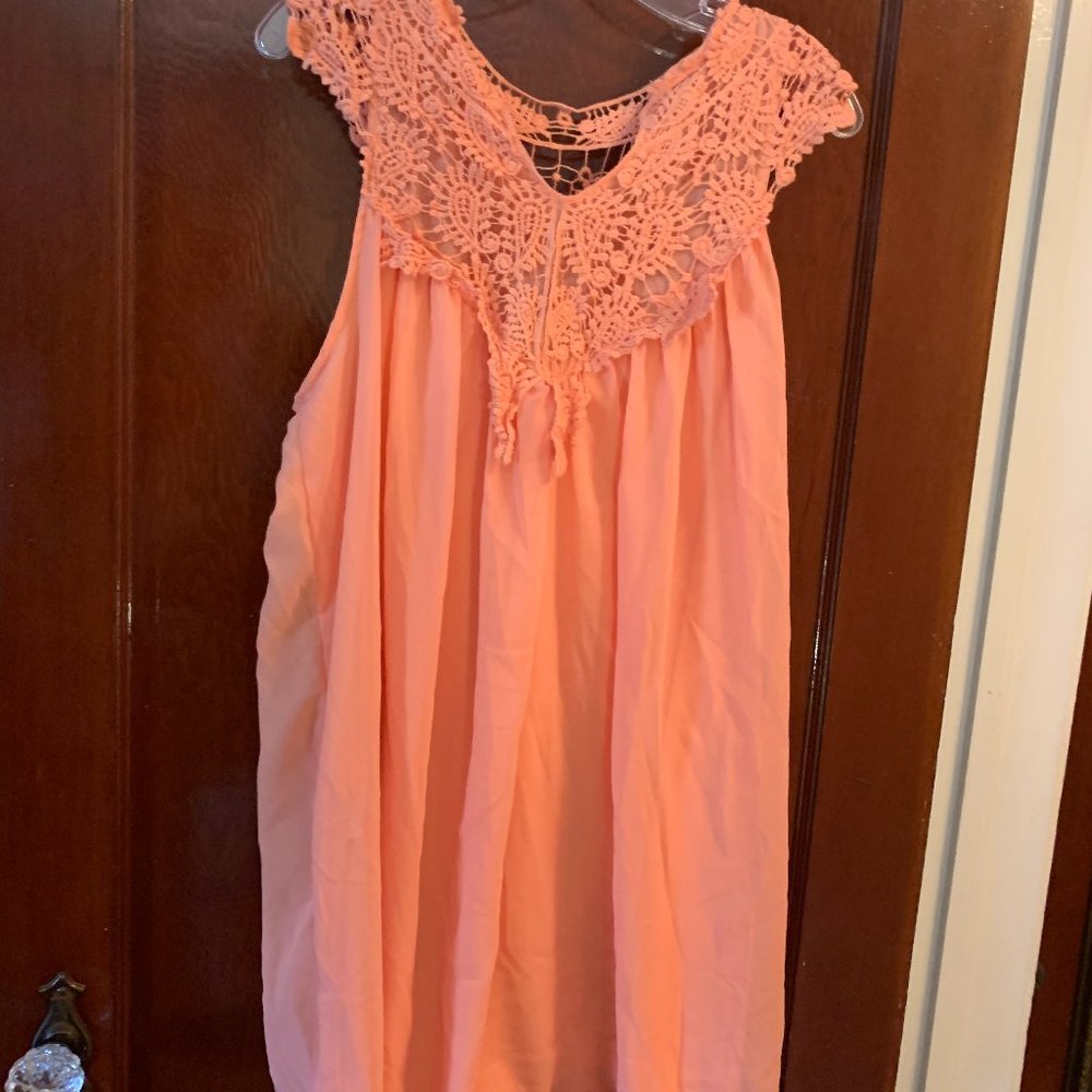 Peach mini sundress